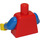 LEGO Red Plain Torso with Blue Arms and Yellow Hands (973 / 76382)