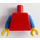 LEGO Rood Vlak Torso met Blauw Armen en Geel Handen (973 / 76382)