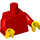 LEGO rot Schmucklos Torso mit rot Arme und Gelb Hände (76382 / 88585)