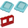 LEGO rouge Avion Fenêtre 1 x 4 x 2 avec Transparent Light Bleu Verre