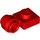 LEGO Rood Plaat 1 x 1 met Klem (Dikke ring) (4081 / 41632)