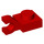LEGO rot Platte 1 x 1 mit Horizontaler Clip (Clip mit flacher Vorderseite) (6019)