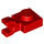 LEGO Rood Plaat 1 x 1 met Horizontale Klem (Clip met platte voorkant) (6019)