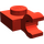 LEGO rot Platte 1 x 1 mit Horizontaler Clip (Dick geöffneter O-Clip) (52738 / 61252)