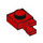 LEGO rot Platte 1 x 1 mit Horizontaler Clip (Dick geöffneter O-Clip) (52738 / 61252)
