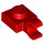 LEGO Rojo Placa 1 x 1 con Clip Horizontal (Clip en &quot;O&quot; abierto grueso) (52738 / 61252)