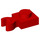 LEGO rot Platte 1 x 1 mit Vertikale Clip (Dick geöffneter O-Clip) (44860 / 60897)
