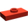 LEGO Rood Plaat 1 x 2 met 1 Stud (zonder Groef in onderzijde) (3794)