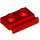 LEGO Rood Plaat 1 x 2 met Deur Rail (32028)