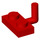 LEGO rouge assiette 1 x 2 avec Crochet (Bras horizontal de 6 mm) (4623)