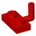 LEGO Rood Plaat 1 x 2 met Haak (6 mm horizontale arm) (4623)