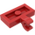 LEGO Red Plate 1 x 2 with Horizontal Clip (11476 / 65458)