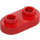 LEGO Red Plate 1 x 2 with Rounded Ends and Open Studs (35480)