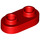 LEGO Red Plate 1 x 2 with Rounded Ends and Open Studs (35480)