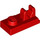 LEGO rot Platte 1 x 2 mit oben Clip mit Lücke (92280)