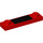 LEGO rot Platte 1 x 4 mit Zwei Bolzen mit Schwarz rectangle between the Bolzen ohne Kante (67064 / 92593)