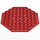 LEGO Red Plate 10 x 10 Octagonal with Hole (89523)