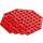 LEGO Red Plate 10 x 10 Octagonal with Hole (89523)