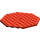 LEGO rouge assiette 10 x 10 Octagonal avec Trou (89523)