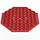LEGO rouge assiette 10 x 10 Octagonal avec Trou (89523)