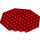 LEGO Red Plate 10 x 10 Octagonal with Hole (89523)