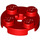 LEGO rouge assiette 2 x 2 Rond avec Essieu Trou (avec trou d&#039;axe &#039;+&#039;) (4032)