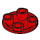 LEGO rouge assiette 2 x 2 Rond avec Arrondi Bas (2654 / 28558)