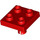 LEGO Rosso Piastra 2 x 2 con Parte inferiore perno (Nessun foro) (2476 / 48241)