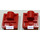 LEGO rouge assiette 2 x 2 avec Trou avec support transversal sur le dessous (10247)
