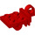 LEGO rouge assiette 2 x 2 avec Épingle / Essieu des trous (15108)
