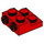 LEGO Rood Plaat 2 x 2 x 0.7 met 2 Noppen aan Kant (4304 / 99206)