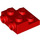 LEGO Rood Plaat 2 x 2 x 0.7 met 2 Noppen aan Kant (4304 / 99206)