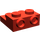 LEGO rouge assiette 2 x 2 x 0.7 avec 2 Goujons sur Côté (4304 / 99206)