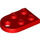 LEGO Red Plate 2 x 3 with Rounded End and Pin Hole (3176)