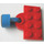 LEGO Red Plate 2 x 4 with Train Coupling Plate with Short 6mm Blue Magnet