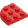 LEGO Rosso Piastra 3 x 3 Rotondo Angolo (30357)