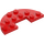 LEGO Rood Plaat 3 x 6 Rond Halve Cirkel met Uitsparing (18646)