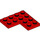 LEGO rot Platte 4 x 4 Ecke (2639)