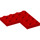 LEGO Red Plate 4 x 4 Corner (2639)