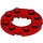 LEGO rouge assiette 4 x 4 Rond avec Coupé (11833 / 28620)