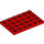 LEGO Red Plate 4 x 6 (3032)