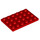 LEGO Red Plate 4 x 6 (3032)