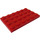 LEGO Rood Plaat 4 x 6 (3032)