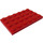 LEGO Red Plate 4 x 6 (3032)