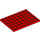 LEGO Rood Plaat 6 x 8 (3036)