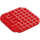 LEGO Red Plate 8 x 8 Round with Rounded Corners (65140)