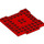 LEGO Rojo Placa 8 x 8 x 0.7 con Cutouts y Ledge (15624)