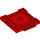 LEGO rouge assiette 8 x 8 x 0.7 avec Cutouts et Ledge (15624)