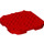 LEGO rot Platte 8 x 8 x 0.7 mit Abgerundete Ecken (66790)