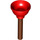 LEGO Red Plunger with Reddish Brown Handle (11459)